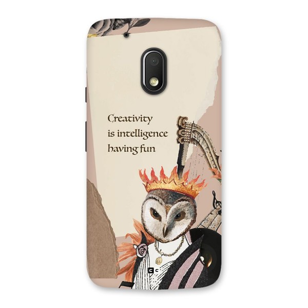 Creativity Intelligence Back Case for Moto G4 Play