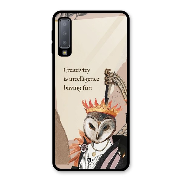 Creativity Intelligence Glass Back Case for Galaxy A7 (2018)