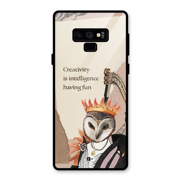 Creativity Intelligence Glass Back Case for Galaxy Note 9