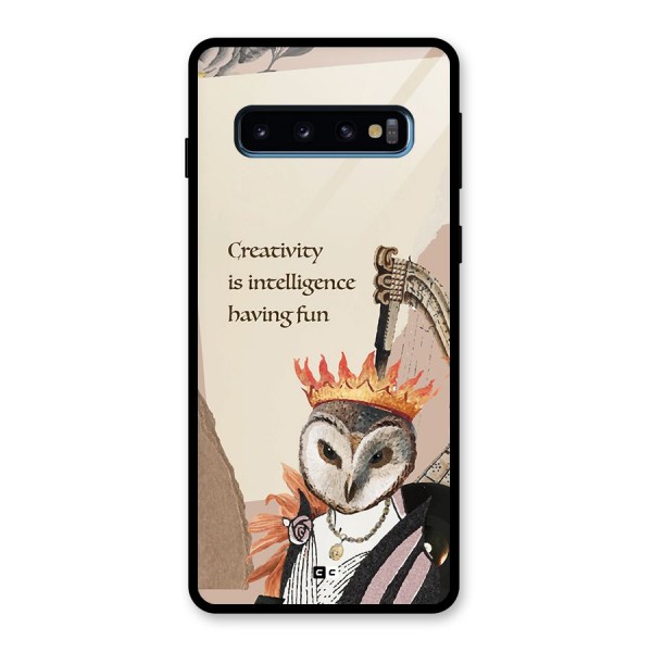 Creativity Intelligence Glass Back Case for Galaxy S10