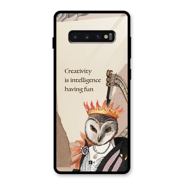 Creativity Intelligence Glass Back Case for Galaxy S10 Plus