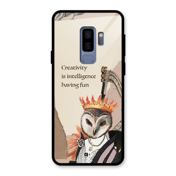 Creativity Intelligence Glass Back Case for Galaxy S9 Plus