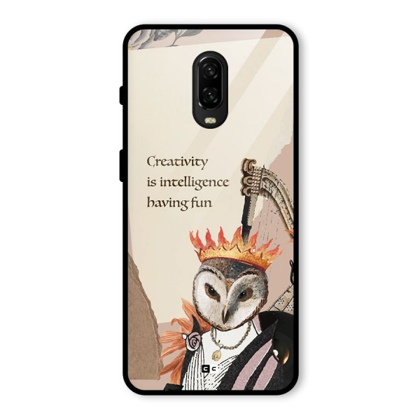 Creativity Intelligence Glass Back Case for OnePlus 6T