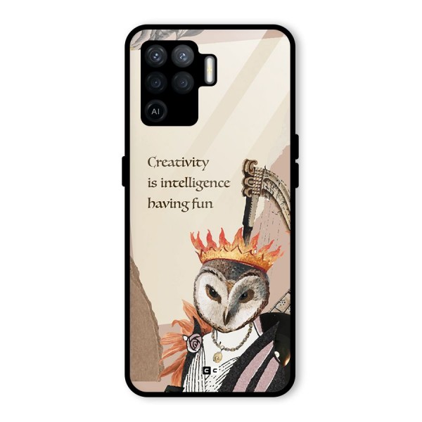 Creativity Intelligence Glass Back Case for Oppo F19 Pro