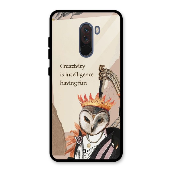 Creativity Intelligence Glass Back Case for Poco F1