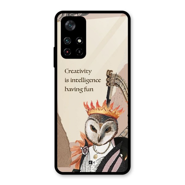 Creativity Intelligence Glass Back Case for Poco M4 Pro 5G