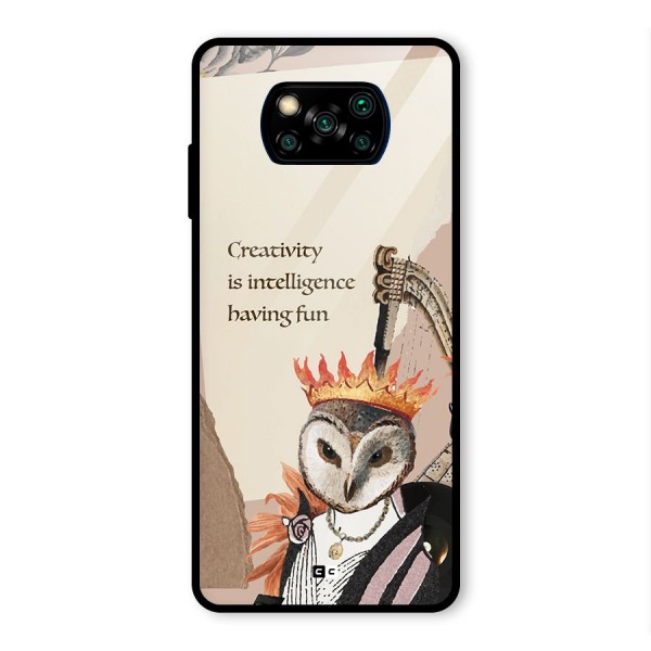 Creativity Intelligence Glass Back Case for Poco X3 Pro