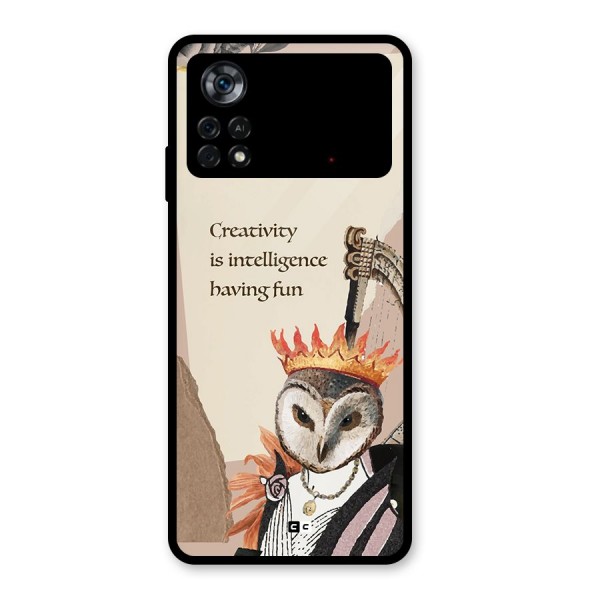 Creativity Intelligence Glass Back Case for Poco X4 Pro 5G