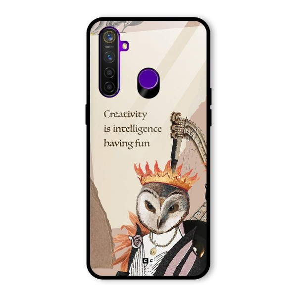 Creativity Intelligence Glass Back Case for Realme 5 Pro