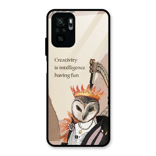 Creativity Intelligence Glass Back Case for Redmi Note 10