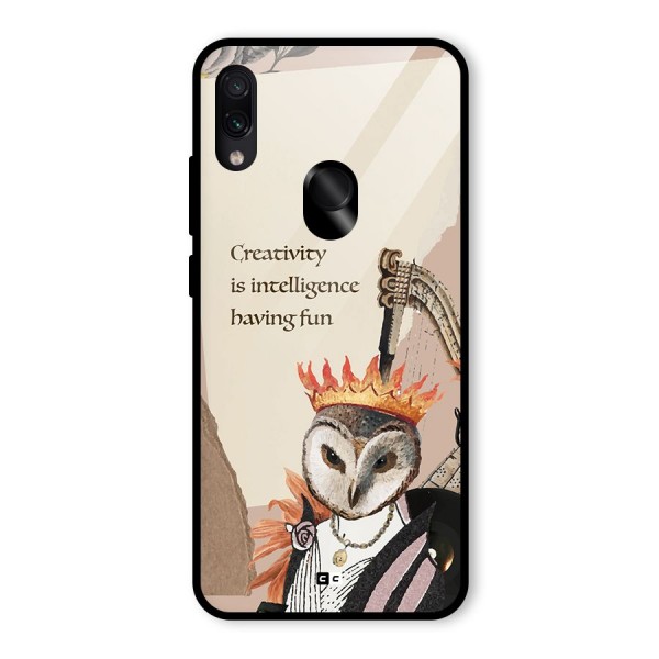 Creativity Intelligence Glass Back Case for Redmi Note 7