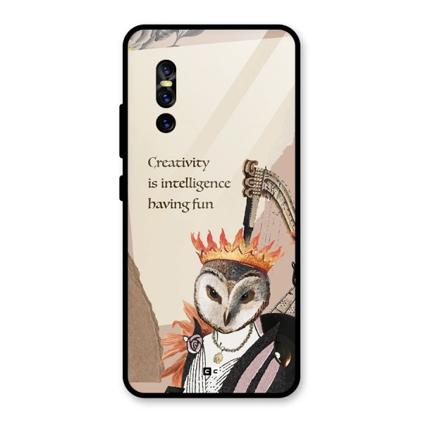 Creativity Intelligence Glass Back Case for Vivo V15 Pro