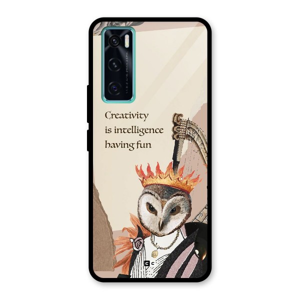 Creativity Intelligence Glass Back Case for Vivo V20 SE