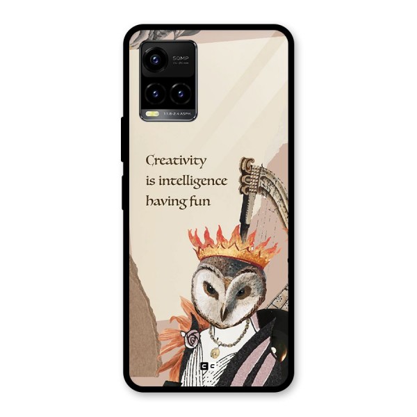 Creativity Intelligence Glass Back Case for Vivo Y21G