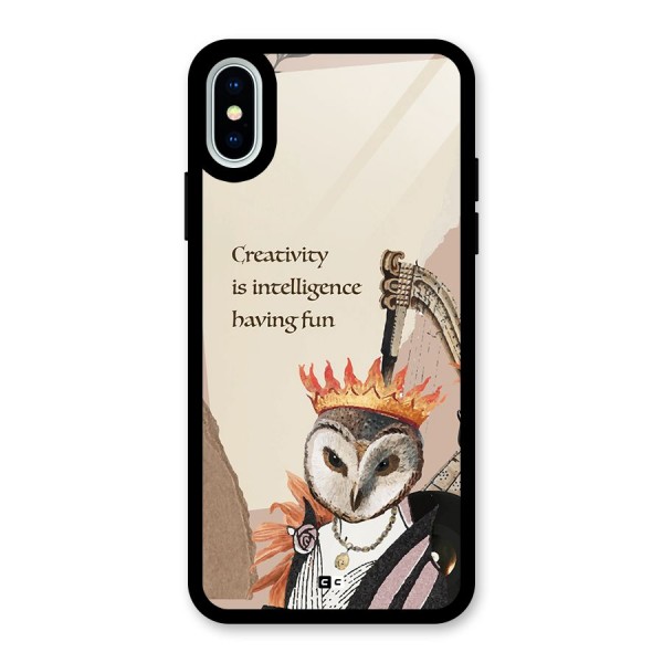 Creativity Intelligence Glass Back Case for iPhone XS