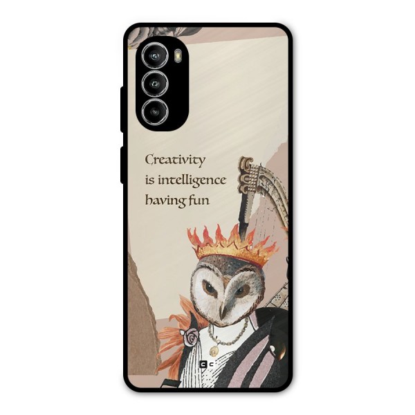 Creativity Intelligence Metal Back Case for Moto G52