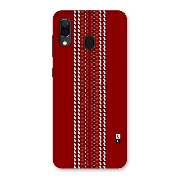 Cricket Ball Pattern Back Case for Galaxy A30