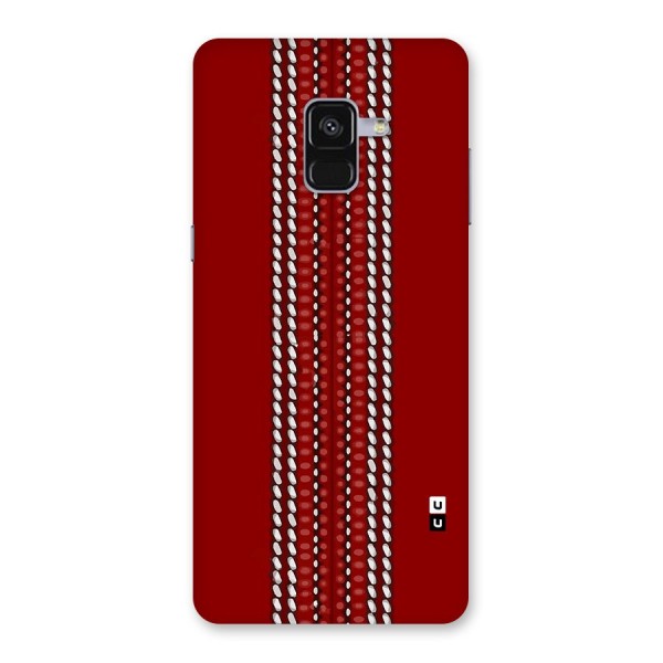 Cricket Ball Pattern Back Case for Galaxy A8 Plus