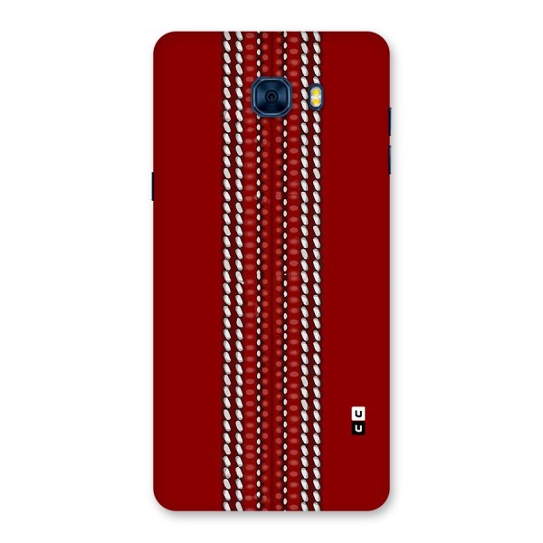 Cricket Ball Pattern Back Case for Galaxy C7 Pro