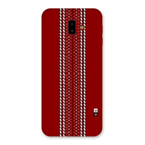 Cricket Ball Pattern Back Case for Galaxy J6 Plus