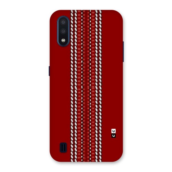 Cricket Ball Pattern Back Case for Galaxy M01