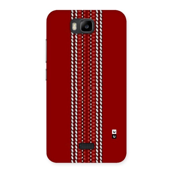 Cricket Ball Pattern Back Case for Honor Bee