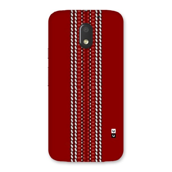 Cricket Ball Pattern Back Case for Moto E3 Power