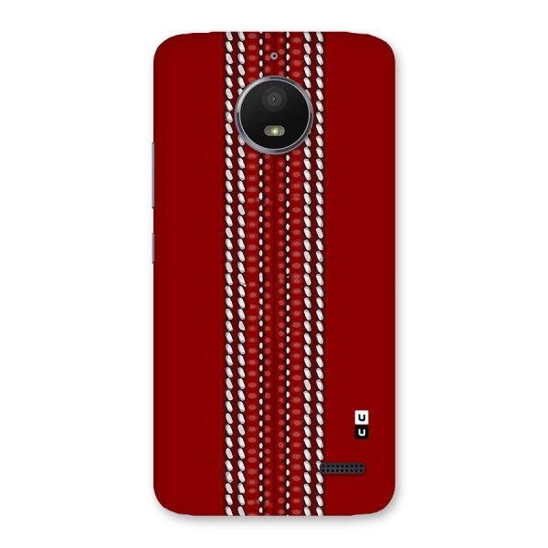 Cricket Ball Pattern Back Case for Moto E4