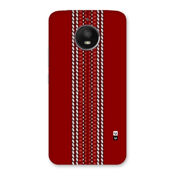 Cricket Ball Pattern Back Case for Moto E4 Plus