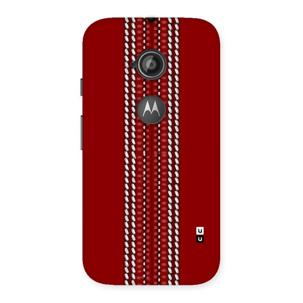 Cricket Ball Pattern Back Case for Moto E 2nd Gen