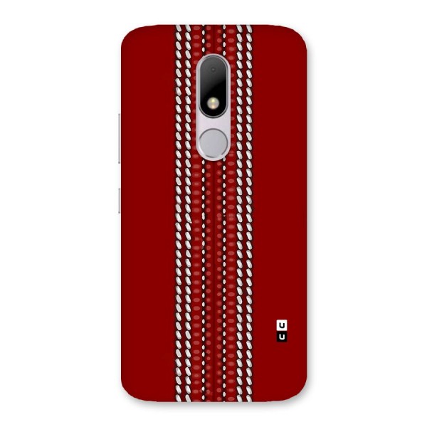 Cricket Ball Pattern Back Case for Moto M