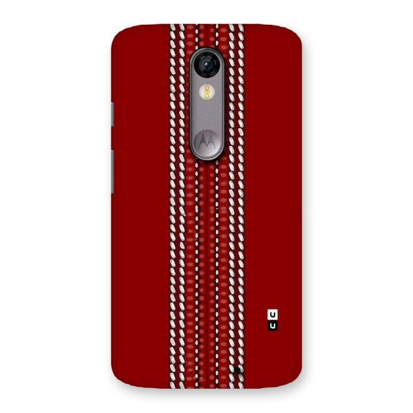 Cricket Ball Pattern Back Case for Moto X Force