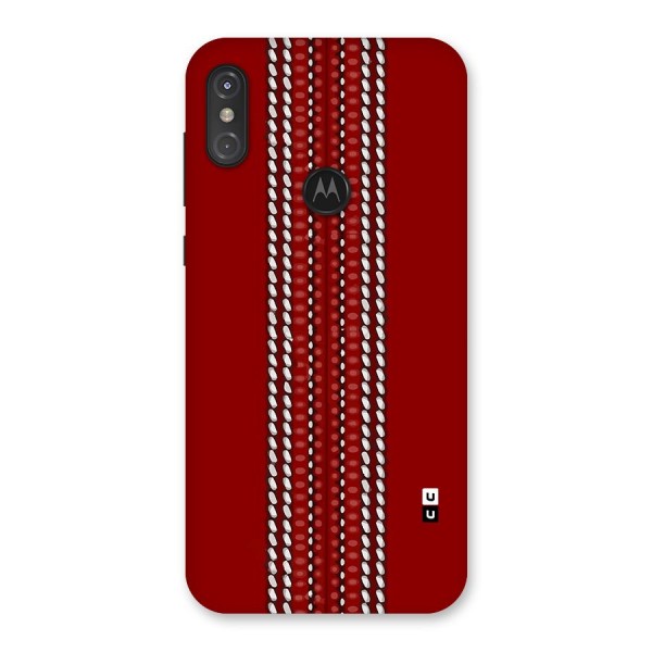 Cricket Ball Pattern Back Case for Motorola One Power