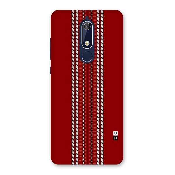 Cricket Ball Pattern Back Case for Nokia 5.1