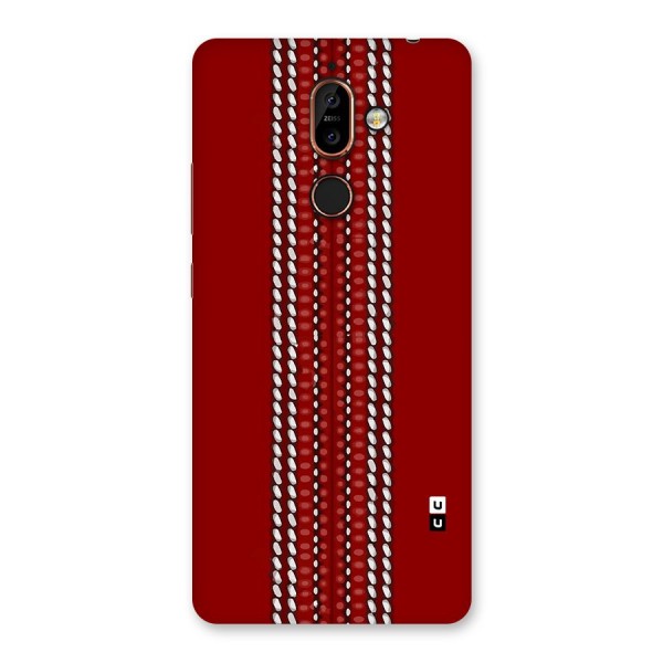 Cricket Ball Pattern Back Case for Nokia 7 Plus