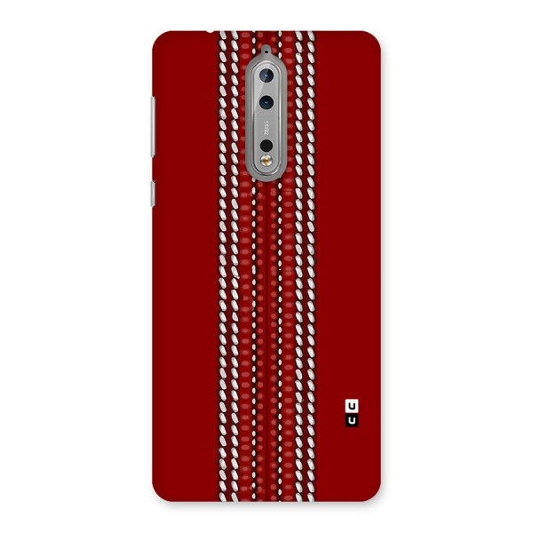 Cricket Ball Pattern Back Case for Nokia 8