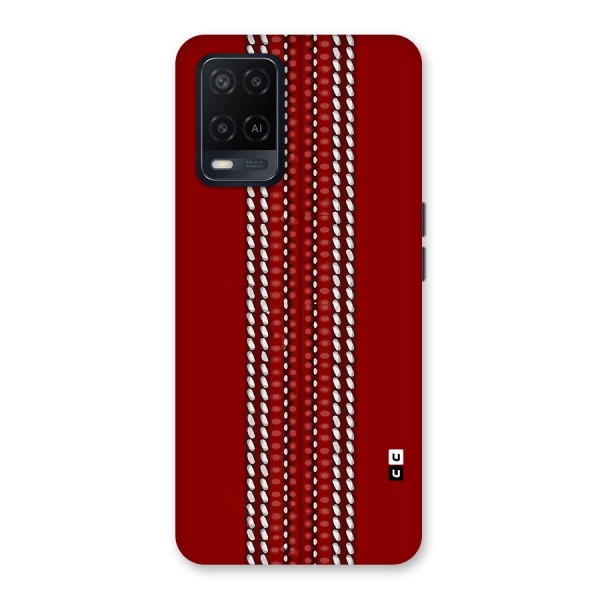 Cricket Ball Pattern Back Case for Oppo A54