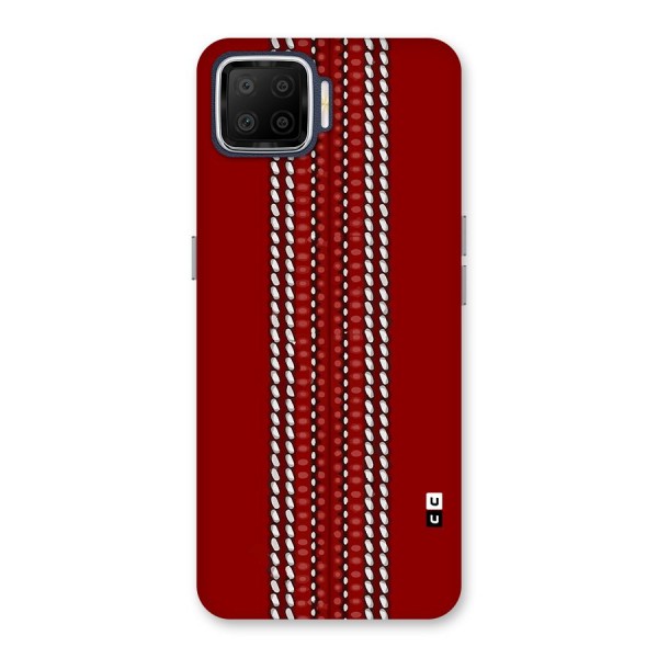 Cricket Ball Pattern Back Case for Oppo F17