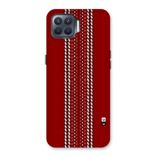 Cricket Ball Pattern Back Case for Oppo F17 Pro