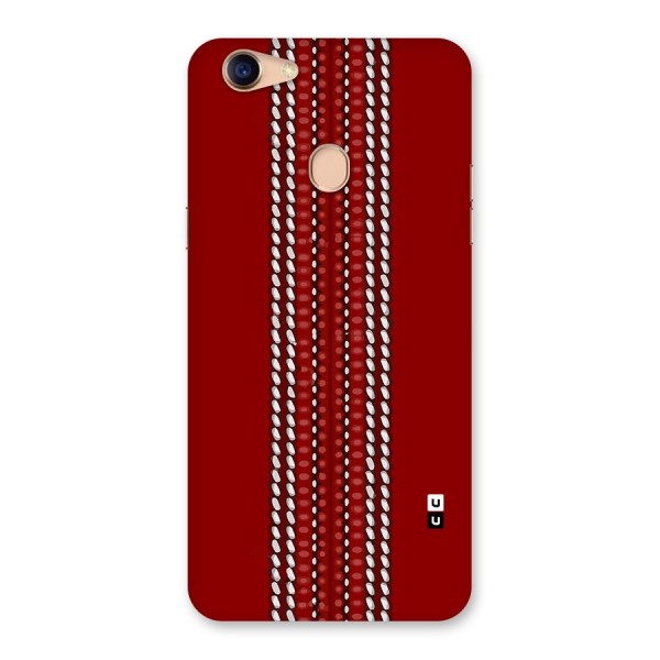 Cricket Ball Pattern Back Case for Oppo F5