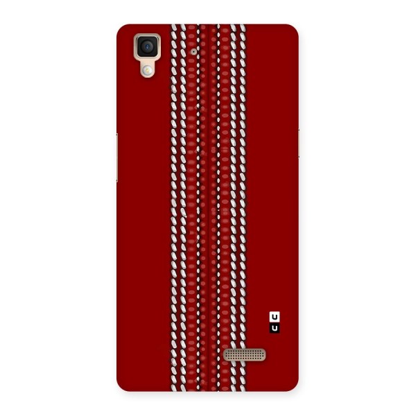 Cricket Ball Pattern Back Case for Oppo R7