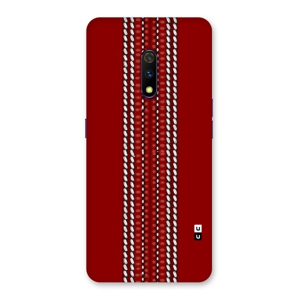 Cricket Ball Pattern Back Case for Realme X