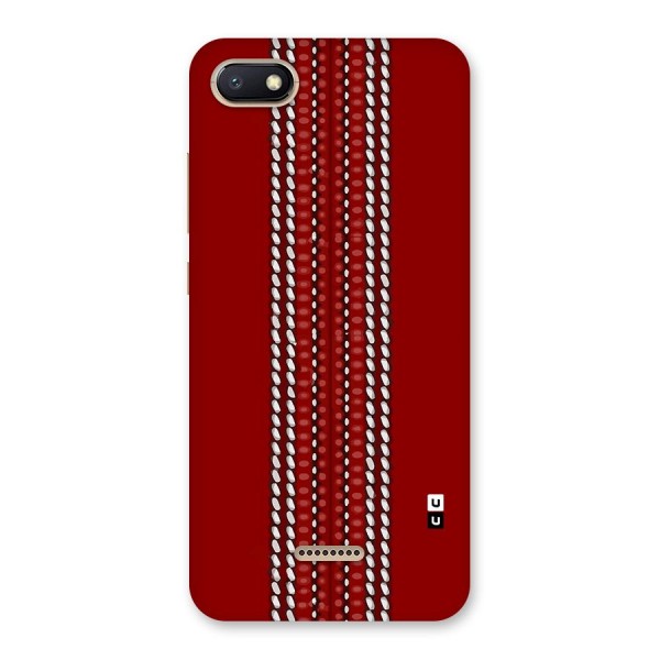 Cricket Ball Pattern Back Case for Redmi 6A