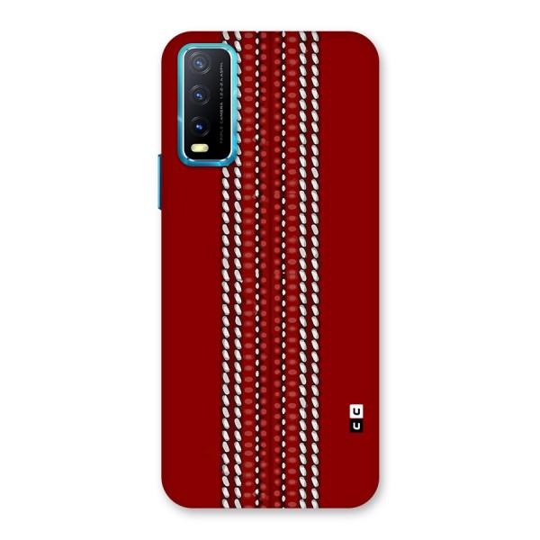 Cricket Ball Pattern Back Case for Vivo Y12s