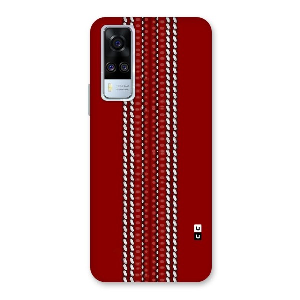 Cricket Ball Pattern Back Case for Vivo Y51