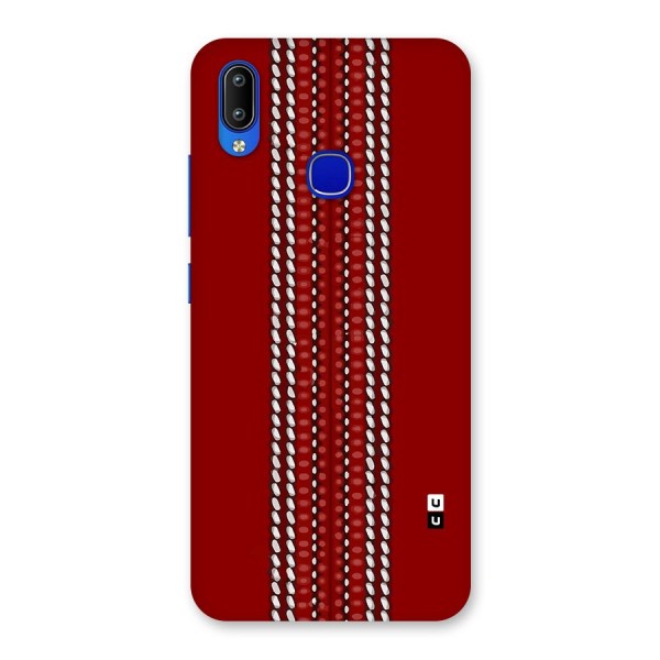 Cricket Ball Pattern Back Case for Vivo Y91