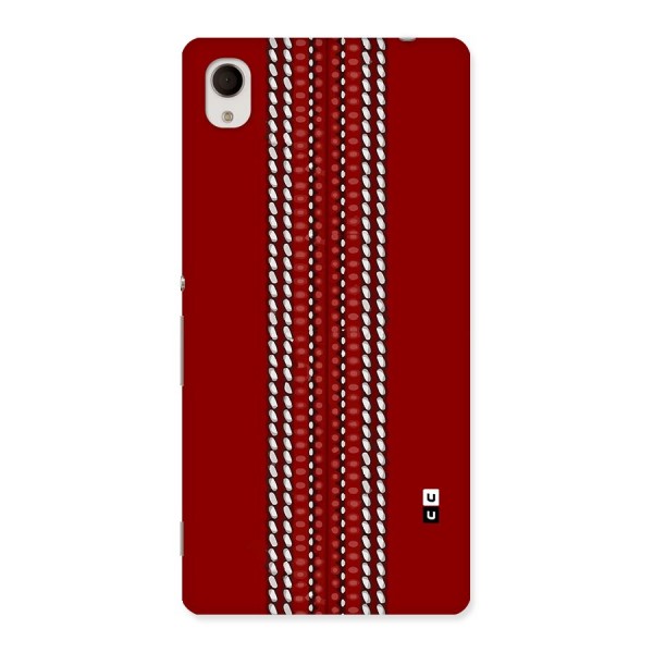 Cricket Ball Pattern Back Case for Xperia M4 Aqua