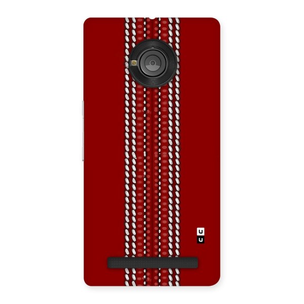 Cricket Ball Pattern Back Case for Yuphoria