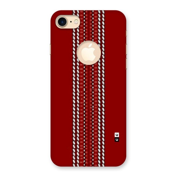 Cricket Ball Pattern Back Case for iPhone 8 Logo Cut