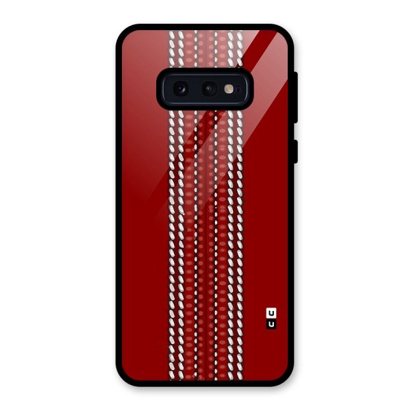 Cricket Ball Pattern Glass Back Case for Galaxy S10e